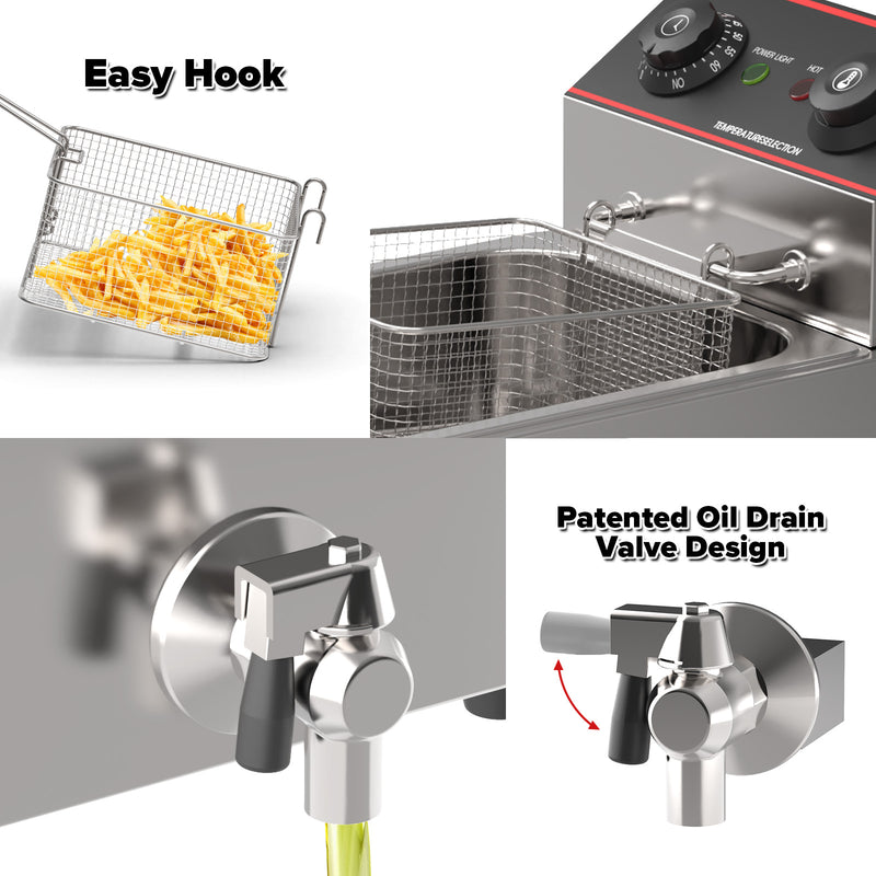 Advwin 2500W 10L Electric Single Deep Fryer(Pre-order)