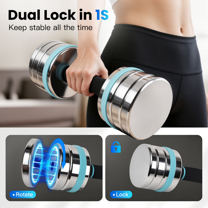 Advwin Adjustable Dumbbells 2×10kg