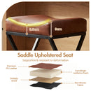 Advwin Set of 4 PU Leather Bar Stools with Footrest