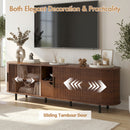 Advwin TV unit Cabinet with Adjustable Shelves & Sliding Door