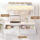 Advwin 80cm Small Desk w/ Monitor Stand & Pegboard