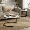 Advwin Nesting Coffee Table Set of 2 Marble Effect (Pre-Order)
