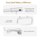 Advwin Heated Towel Rail Rack Wall Mounted Ladder Rack