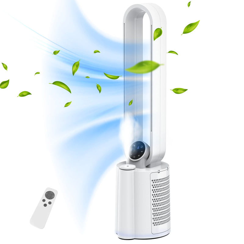 Advwin Portable Bladeless Tower Fan Humidifier - Main Image