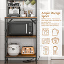 Advwin 4 Tiers Kitchen Bakers Rack with Power Outlet