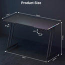 Advwin 120cm Z-Shape LED Gaming Desk w/ Mouse Pad