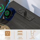 Advwin Bedside Table w/ AC Outlets and USB Ports