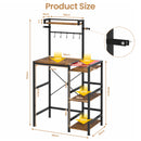 Advwin 5 Tier Mini Fridge Shelf w/ Ample Storage & Hooks
