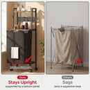 Advwin Laundry Basket with 2-Tier Shelves 54L