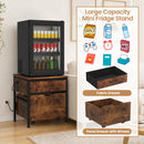 Advwin Mini Fridge Stand w/ 2 Drawers & Power Outlet
