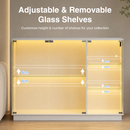 Advwin Glass Display Cabinet w/ 3-Color Sensor LED Light