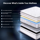Advwin 30CM Hybrid Mattress Memory Foam &  Pocket Springs