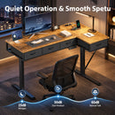 Advwin L Shaped Electric Standing Desk w/ Charging Station