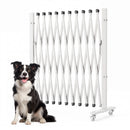Advwin Metal Expandable Pet Safety Gate w/ Wheels 36-375cm
