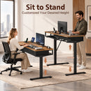 Advwin L Shaped Electric Standing Desk w/ Charging Station