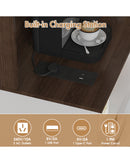 Advwin Farmhouse LED Sideboard Buffet Storage Cabinet