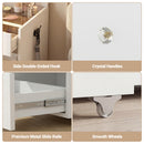 Advwin Dressing Table with Flip Top LED Mirror Glass Desktop