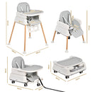 Advwin 4‑in‑1 Baby High Chair Portable Feeding Chair