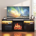 Advwin 160cm Fireplace TV Stand with 45cm Electric Fireplace