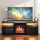 Advwin 160cm Fireplace TV Stand with 45cm Electric Fireplace