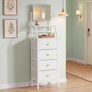 Advwin Vanity Desk with Mirror & 4 Drawers