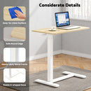 Advwin Mobile Standing Desk Pneumatic Height Adjustable