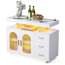 Advwin LED Sideboard Buffet Cabinet w/Charging Station