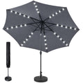 Advwin 3m Solar Patio Umbrella with Base