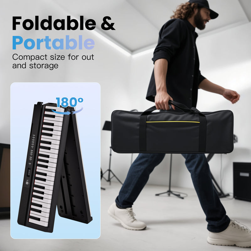 Advwin 88-Key Foldable Electronic Keyboard Piano