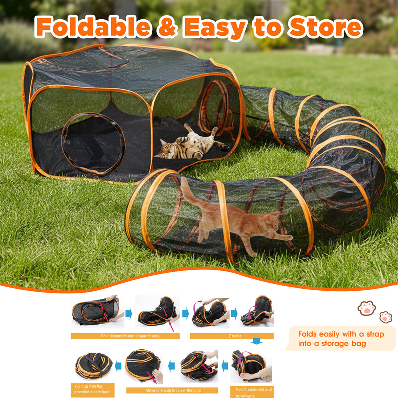 Advwin Outdoor Cat Enclosures Playground with Storage Bag
