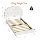 Advwin LED Floating Bed Frame w/ Adjustable Headboard King Single