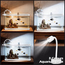 Advwin Fish Tank 50L with Artificial Hill 3-Color Lighting