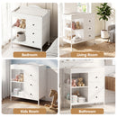 Advwin Baby Change Table with Casters & Drawers