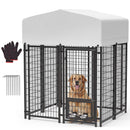 Advwin 8 Panels Outdoor Dog Kennel w/ Secure Lock