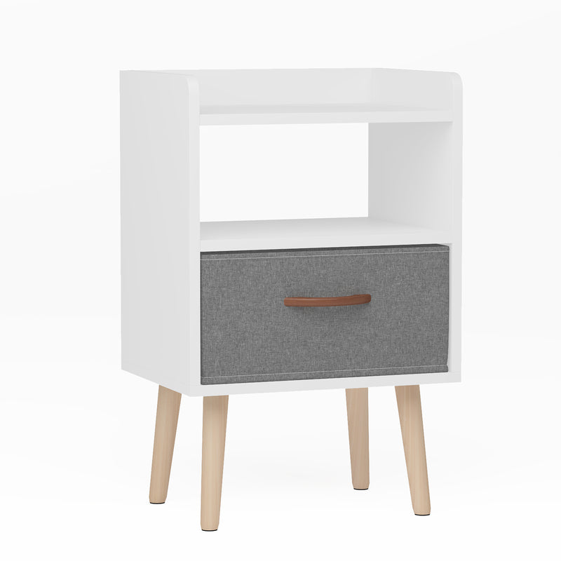 Advwin Bedside Table Fabric Drawer Side Tables
