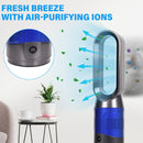 Advwin Portable Bladeless Tower Fan Black and Blue