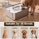 Advwin 12L Stainless Steel No Spill Dog Water Bowl