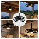 Advwin 20" Outdoor Waterproof Ceiling Fan with Light