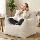 Advwin 83*90cm Corduroy Bean Bag Chair with Backrest