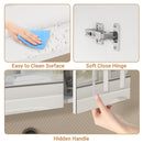 Advwin 3 Door Bathroom Mirror Cabinet Wall Mounted White