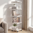 Advwin 4-Tier Rolling Bookshelf Storage Bookcase