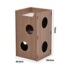 Advwin 2-Tier Luxury Wood Cat House with Access Holes