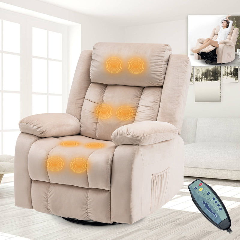 Advwin 360° Swivel Heated Recliner Massage Chair