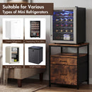 Advwin Mini Fridge Stand with 2 Drawers and Open Shelf