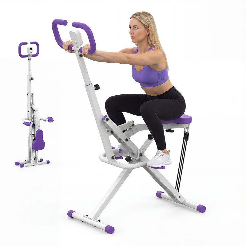 Advwin Foldable Squat Machine with Handles & Bands