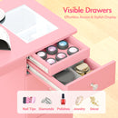 Advwin Manicure Table Glass Top w/Dust Collector