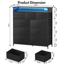 Advwin Chest of 9 Drawers Storage Cabinet with Open Shelf