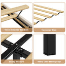 Advwin LED Velvet Bed Frame w/ Adjustable Headboard Double