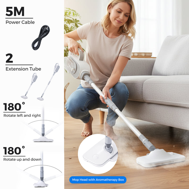 Advwin 12-in-1 Steam Mop with 3-Steam Mode