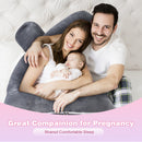 Advwin 55" U Shaped Pregnant Pillow Full Body Support